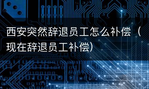 西安突然辞退员工怎么补偿（现在辞退员工补偿）