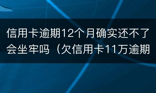 信用卡逾期12个月确实还不了会坐牢吗（欠信用卡11万逾期几个月会被捉走）