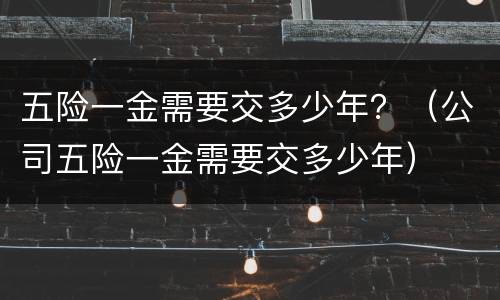 五险一金需要交多少年？（公司五险一金需要交多少年）