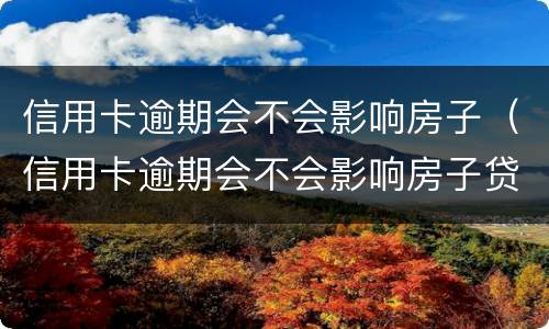 信用卡逾期会不会影响房子（信用卡逾期会不会影响房子贷款）