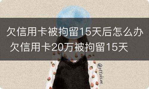 欠信用卡被拘留15天后怎么办 欠信用卡20万被拘留15天