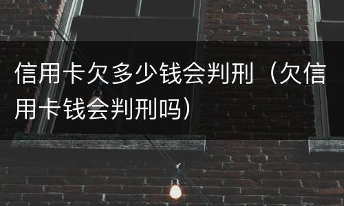信用卡欠多少钱会判刑（欠信用卡钱会判刑吗）