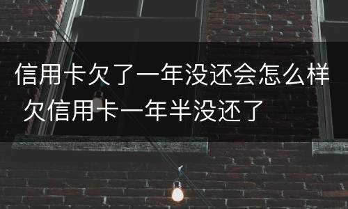 信用卡欠了一年没还会怎么样 欠信用卡一年半没还了