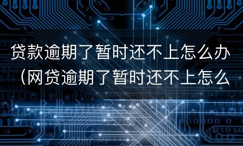 贷款逾期了暂时还不上怎么办（网贷逾期了暂时还不上怎么办）