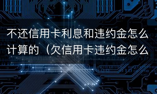 不还信用卡利息和违约金怎么计算的（欠信用卡违约金怎么算）
