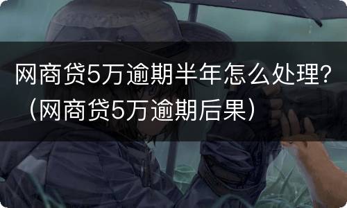 网商贷5万逾期半年怎么处理？（网商贷5万逾期后果）
