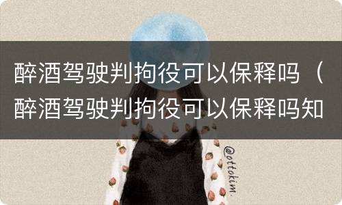 醉酒驾驶判拘役可以保释吗（醉酒驾驶判拘役可以保释吗知乎）