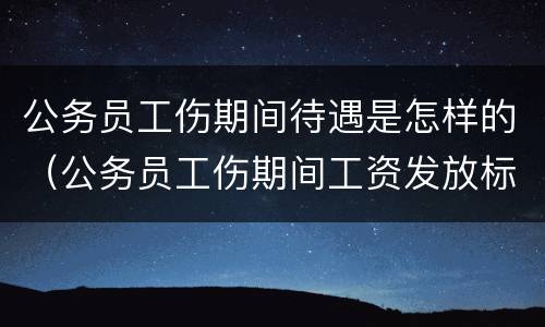 公务员工伤期间待遇是怎样的（公务员工伤期间工资发放标准）