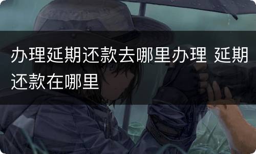 办理延期还款去哪里办理 延期还款在哪里