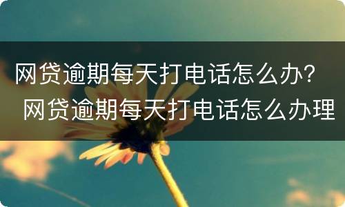 网贷逾期每天打电话怎么办？ 网贷逾期每天打电话怎么办理