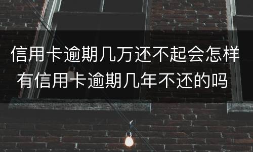 信用卡逾期几万还不起会怎样 有信用卡逾期几年不还的吗