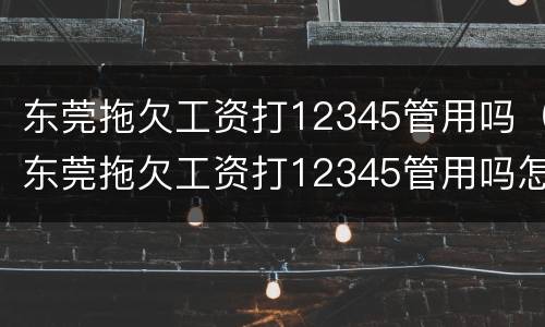 东莞拖欠工资打12345管用吗（东莞拖欠工资打12345管用吗怎么投诉）