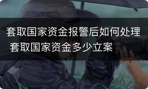 套取国家资金报警后如何处理 套取国家资金多少立案