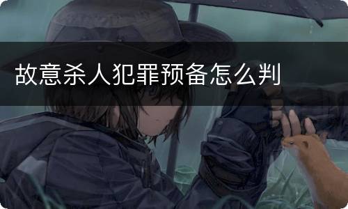 故意杀人犯罪预备怎么判