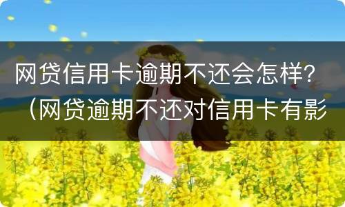 网贷信用卡逾期不还会怎样？（网贷逾期不还对信用卡有影响吗）