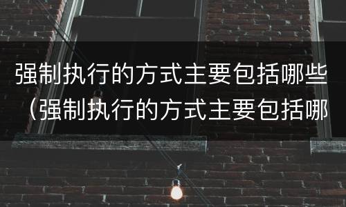强制执行的方式主要包括哪些（强制执行的方式主要包括哪些）
