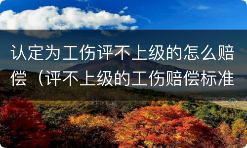 认定为工伤评不上级的怎么赔偿（评不上级的工伤赔偿标准）