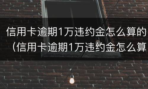 信用卡逾期1万违约金怎么算的（信用卡逾期1万违约金怎么算的呢）