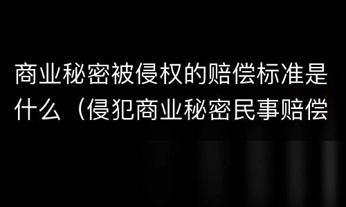 商业秘密被侵权的赔偿标准是什么（侵犯商业秘密民事赔偿标准）