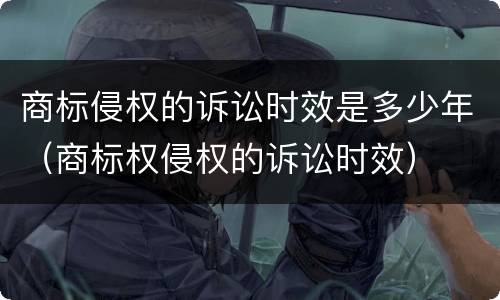 商标侵权的诉讼时效是多少年（商标权侵权的诉讼时效）