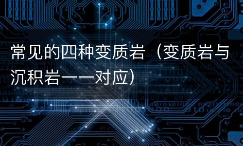 常见的四种变质岩（变质岩与沉积岩一一对应）