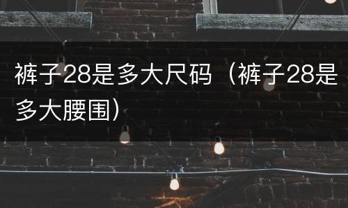 裤子28是多大尺码（裤子28是多大腰围）
