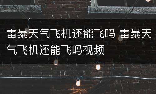 雷暴天气飞机还能飞吗 雷暴天气飞机还能飞吗视频