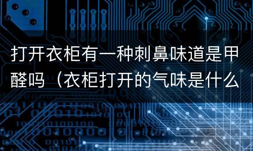 打开衣柜有一种刺鼻味道是甲醛吗（衣柜打开的气味是什么）