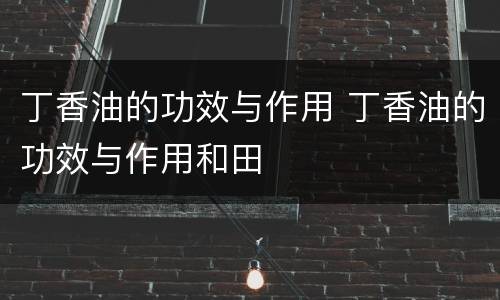 丁香油的功效与作用 丁香油的功效与作用和田