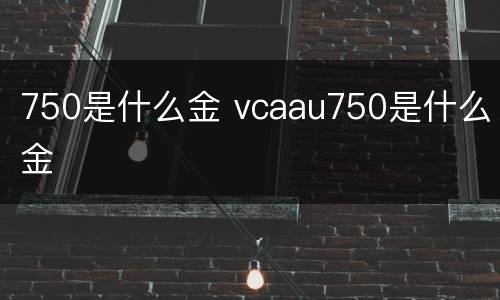 750是什么金 vcaau750是什么金