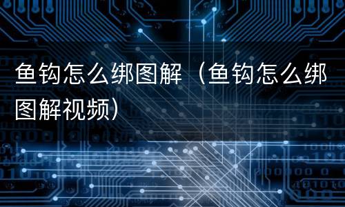 鱼钩怎么绑图解（鱼钩怎么绑图解视频）