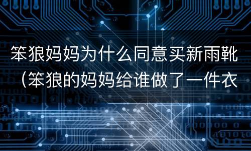 笨狼妈妈为什么同意买新雨靴（笨狼的妈妈给谁做了一件衣服）