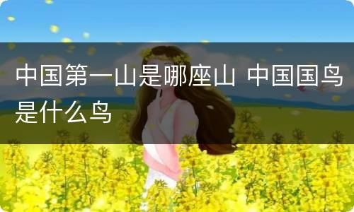 中国第一山是哪座山 中国国鸟是什么鸟