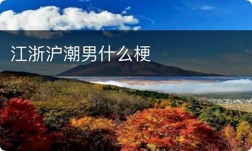 江浙沪潮男什么梗