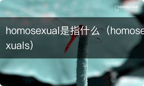 homosexual是指什么（homosexuals）