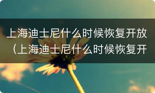 上海迪士尼什么时候恢复开放（上海迪士尼什么时候恢复开放的）