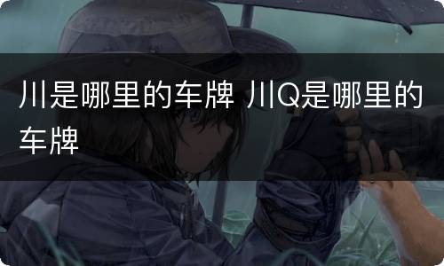 川是哪里的车牌 川Q是哪里的车牌