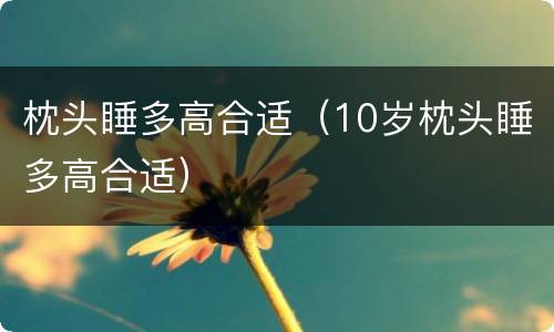 枕头睡多高合适（10岁枕头睡多高合适）