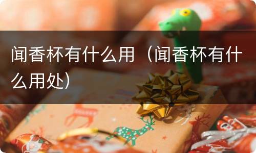 闻香杯有什么用（闻香杯有什么用处）