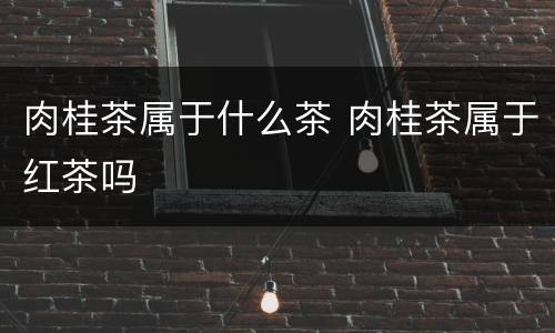 肉桂茶属于什么茶 肉桂茶属于红茶吗