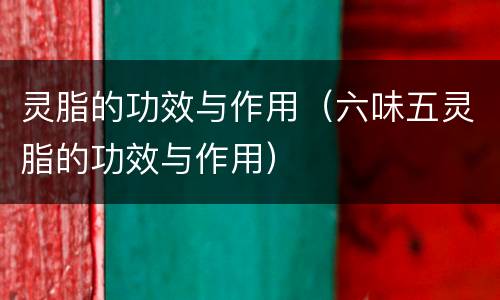 灵脂的功效与作用（六味五灵脂的功效与作用）