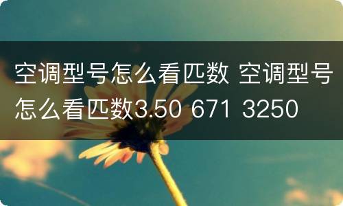 空调型号怎么看匹数 空调型号怎么看匹数3.50 671 3250