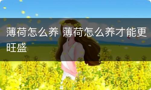 薄荷怎么养 薄荷怎么养才能更旺盛