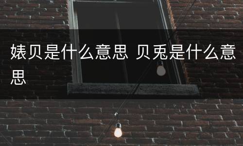 婊贝是什么意思 贝兎是什么意思