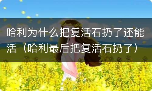 哈利为什么把复活石扔了还能活（哈利最后把复活石扔了）