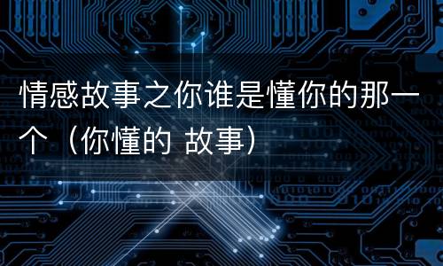 情感故事之你谁是懂你的那一个（你懂的 故事）
