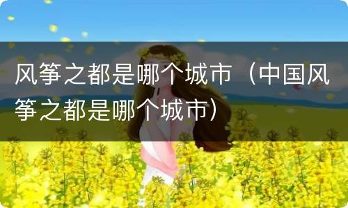 风筝之都是哪个城市（中国风筝之都是哪个城市）