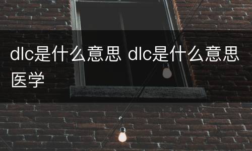 dlc是什么意思 dlc是什么意思医学