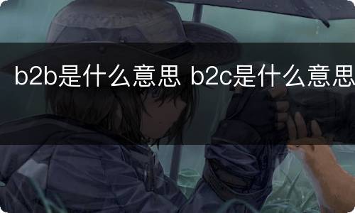 b2b是什么意思 b2c是什么意思
