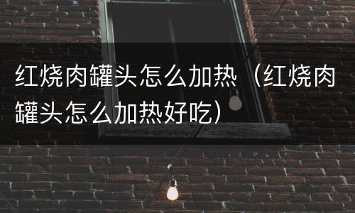 红烧肉罐头怎么加热（红烧肉罐头怎么加热好吃）
